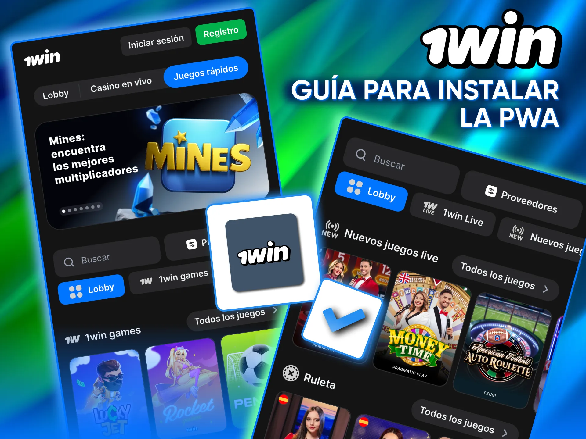 Guía práctica para agregar la PWA de 1win a tu pantalla.