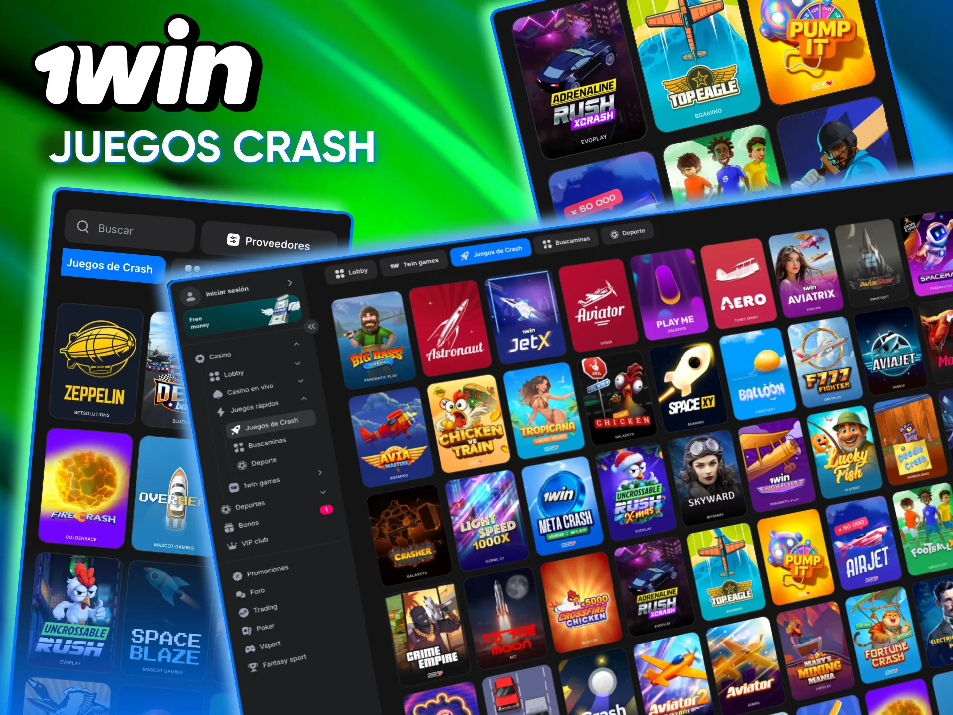 Juegos crash disponibles en la plataforma 1win con apuestas rápidas y dinámicas.